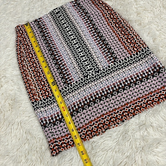 J CREW NET A PORTER DESIGNER GEOMETRIC PRINT MULTICOLOURED SKIRT Size 2 - Picture 5 of 13
